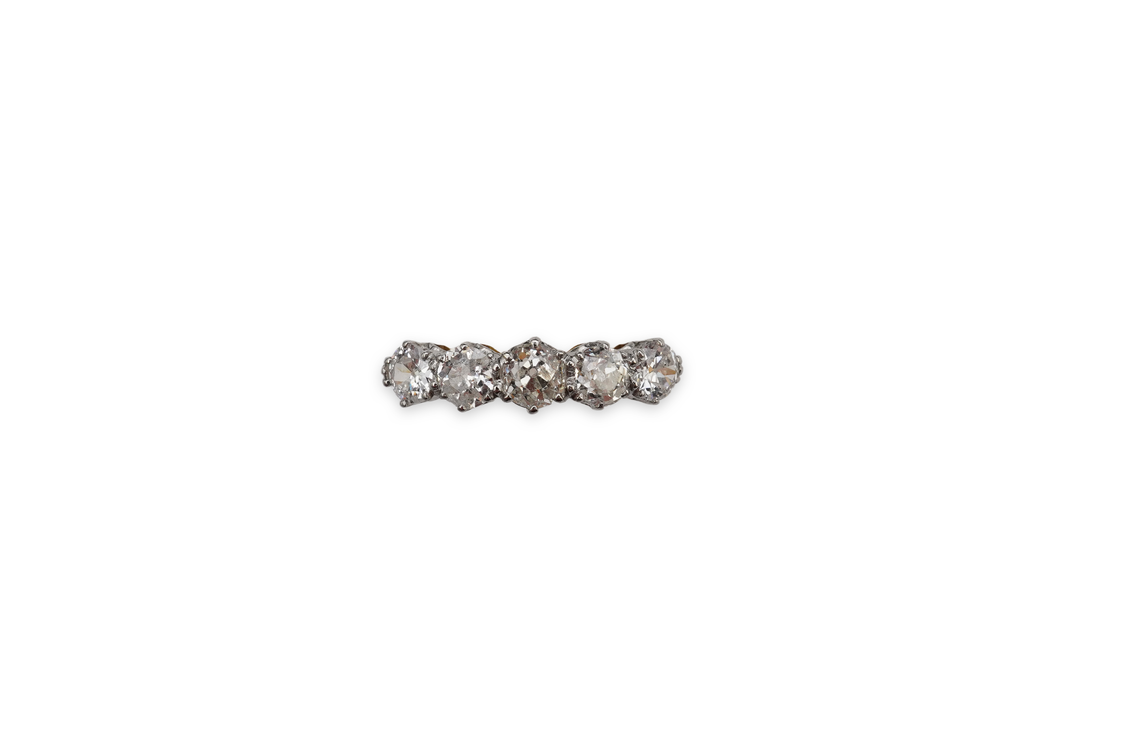 A five stone diamond ring